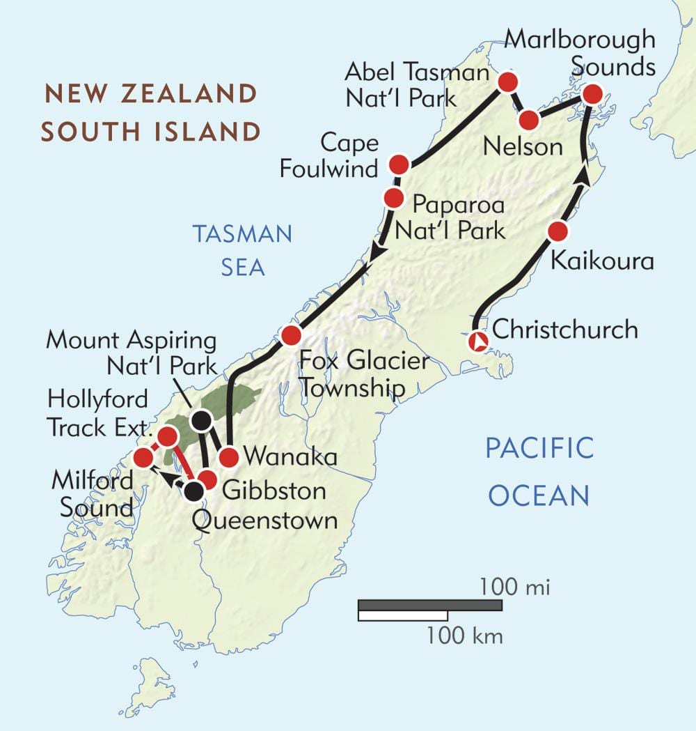 図ニュージーランドハイキングコース
