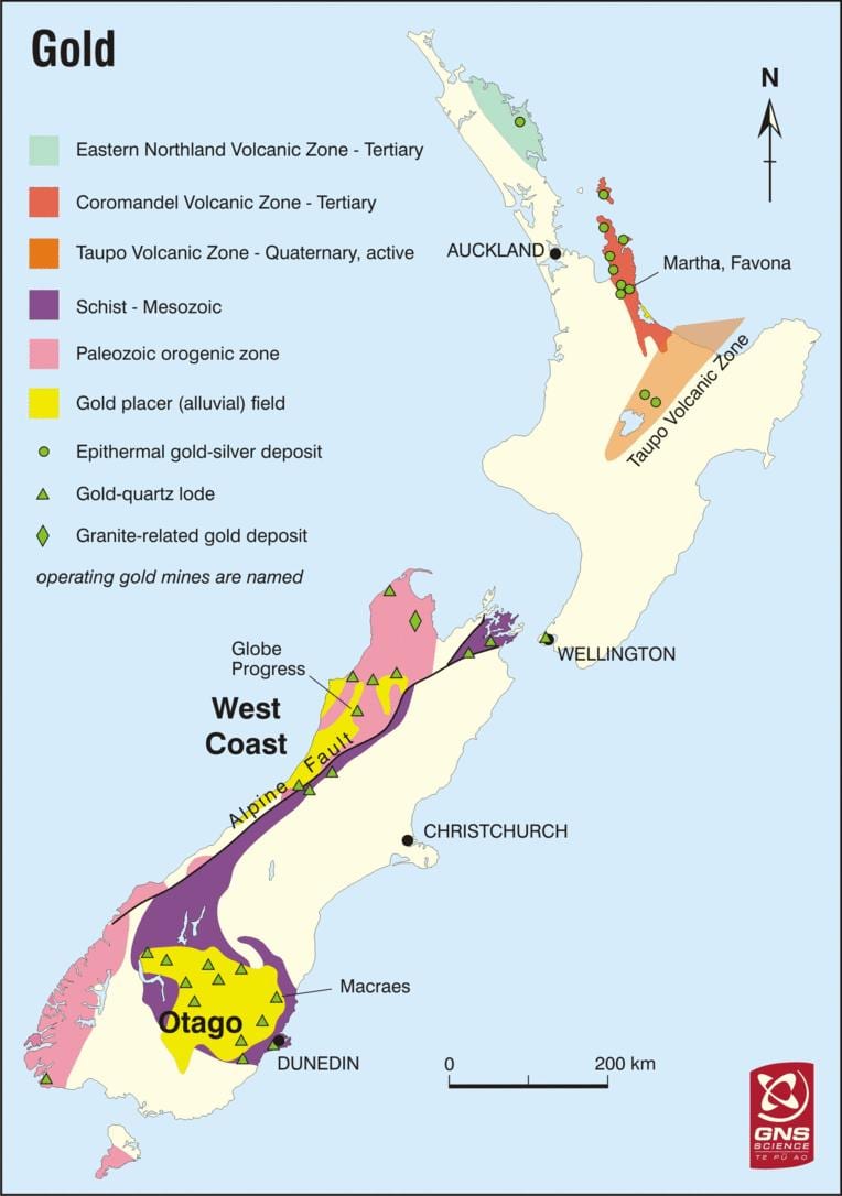 地図goldニュージーランド 