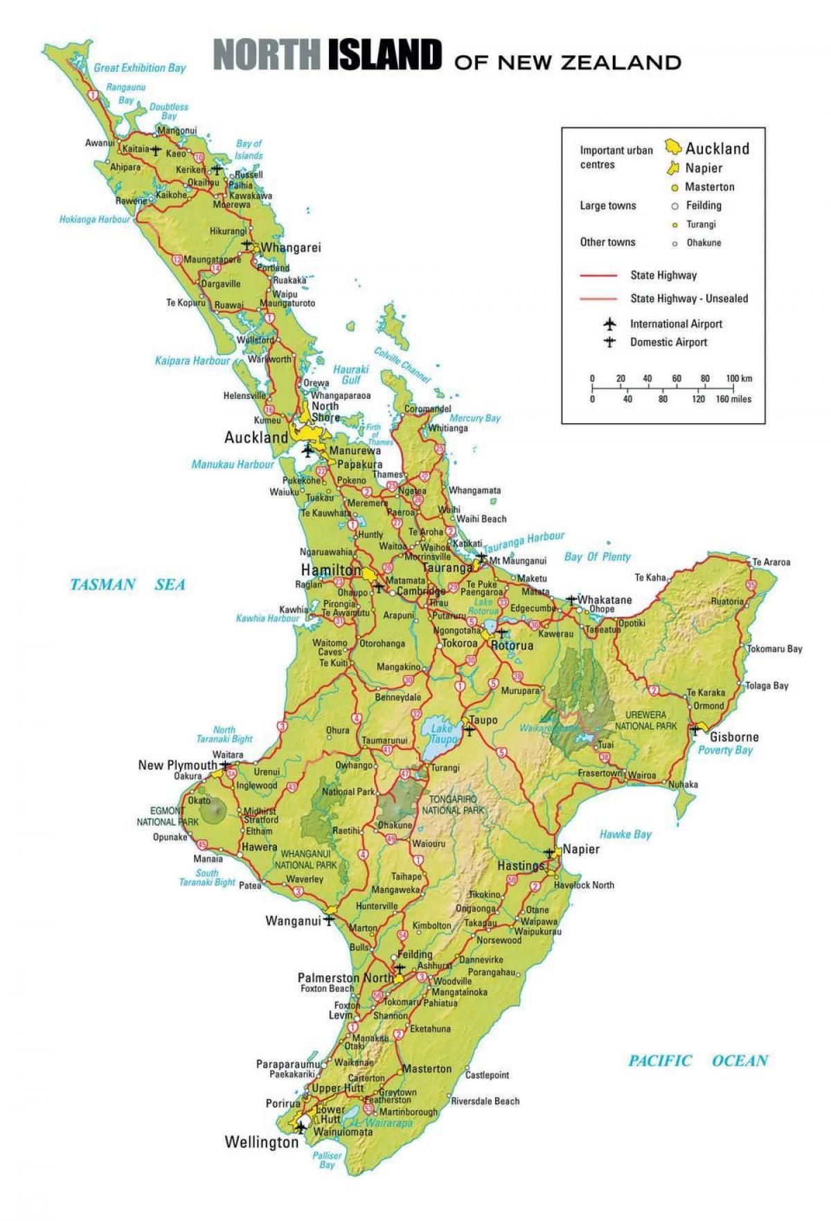 ニュージーランド北島地図 