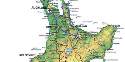 地図のスキー北島ニュージーランド
