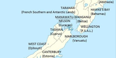 図ニュージーランド及び周辺国