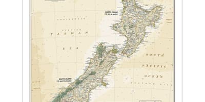 国土地理ニュージーランド地図