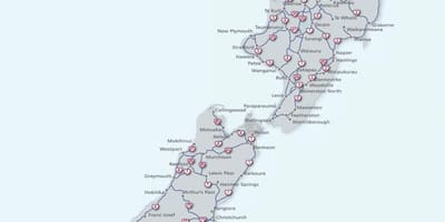 ニュージーランドの道路地図