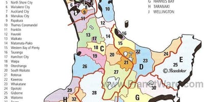 図ニュージーランド北島地区