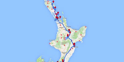 駆動地図の北島ニュージーランド