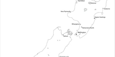 図ニュージーランド白黒