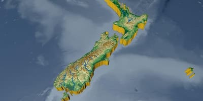地図3dニュージーランド