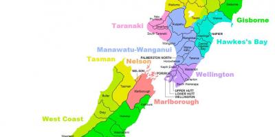 ニュージーランド地区地図